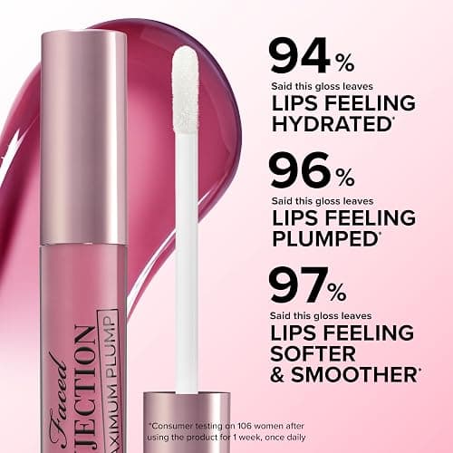 Too Faced Lip Injection Maximum Plump Extra Strength Lip Plumper Gloss | Hydrating, Volumizing, + Plumping, 0.14 Fl Oz thumbnail 4