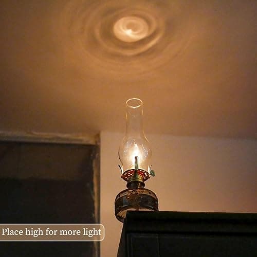GXFCCYXT 2 Pcs Chamber Oil Lamp Brown Vintage Glass Clear Kerosene Lamp Indoor Decorative Hurricane Lamp Oil Lamps for Indoor Use or Tabletop Decor and Emergency Lighting thumbnail 5