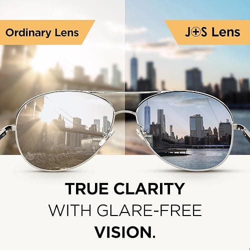 J+S Premium Military Style Classic Aviator Sunglasses, Polarized, 100% UV protection for Men Women thumbnail 4
