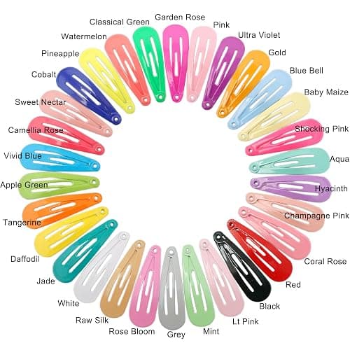 Babymatch Baby Barrettes Hair Clips: 1.2 inch (3cm) Small Mini Snap for Toddler Little Girls Kids 150pcs (30 colors) thumbnail 5