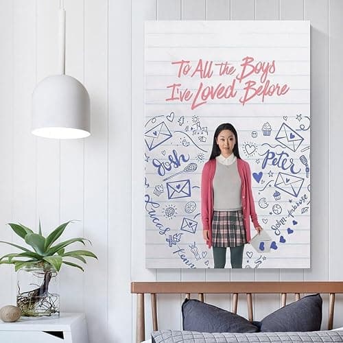 LRefiozas Single Hanging Picture To All The Boys I've Loved Before Movie Poster Sweet Romance Teen Canvas Wall Art for Bedroom Dorm Apartment (17) Unframe-style 08x12inch(20x30cm) thumbnail 5