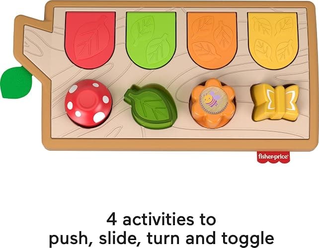 Fisher-Price Hide & Peek Pop-Up, Infant Activity Toy with Real Wood and Fabric Accents for Baby Ages 9 Months and Older thumbnail 4