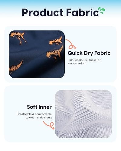 maamgic Swim Trunks Boys Quick Dry Toddler Bathing Suits for Kids Swimsuit Above The Knee Boys Swim Shorts thumbnail 5