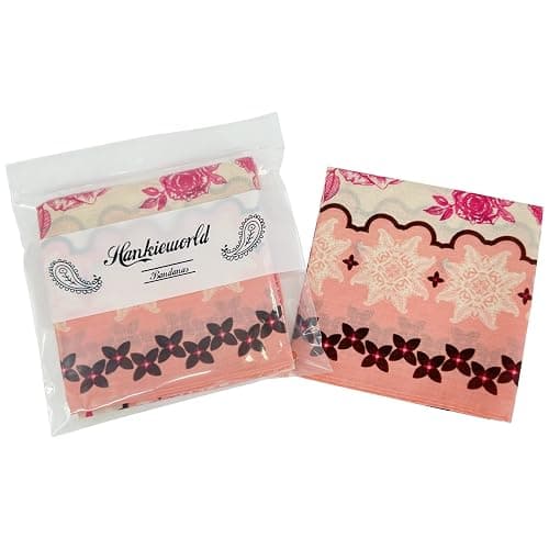 HankieWorld Bandanas for Women and Men，3 Pack Super Soft Thin 60s Preium Cotton 22 inch Handkerchiefs thumbnail 3