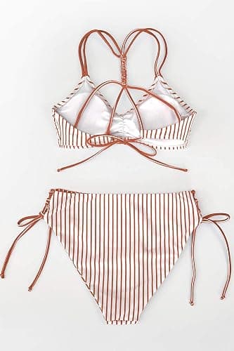 CUPSHE Women's 2 Piece Bikini Set Back Braided Straps with Reversible Bottom thumbnail 6