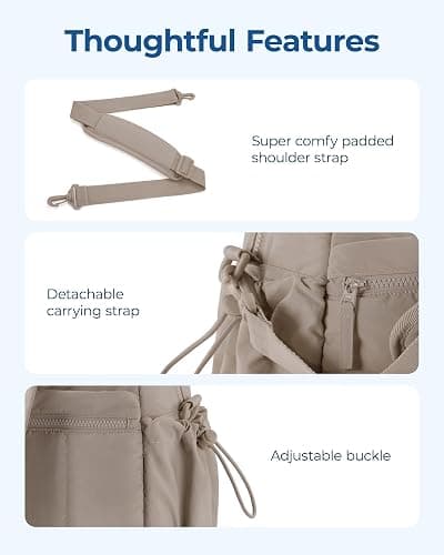 BAGSMART Gym Bag for Women, Duffle Bag for Travel with Wet Pocket, Lightweight Carry on Weekender Duffel, Water Resistant thumbnail 7