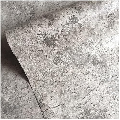 BAYYA Concrete Wallpaper Peel and Stick Grey/Brown/Beige Cement Contact Paper 15.8"x591" Industrial Style Self Adhesive Waterproof Removable Wall Covering Vinyl Film Furniture Stickers for Wall thumbnail 2