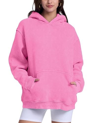 Dnzzs Womens Oversized Hoodie Acid Wash Hoodie Couples Vintage Sweatshirt Heavyweight Fleece Cotton Hoodies Streetwear Trendy thumbnail 2