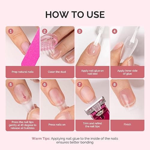 MelodySusie Nail Glue for Press on Nails Acrylic Nail Tips Quick-Drying Super Strong Long Lasting Adhesive for Fake Nails No UV Lamp Needed with Easy Application 10ml thumbnail 7