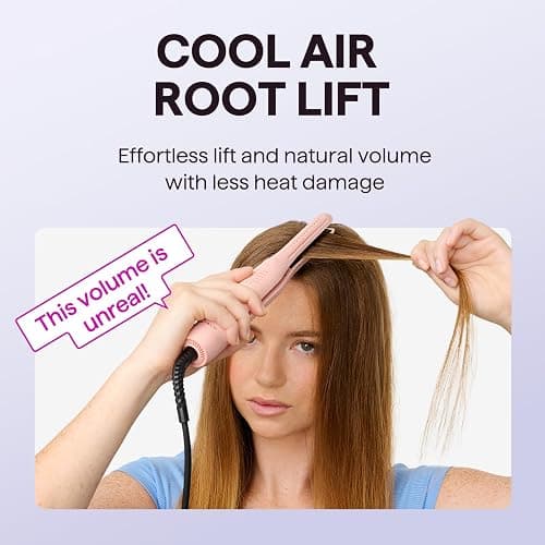 Wavytalk 0.65" Pencil Flat Iron, Cool Curl Pencil, Small Airflow Styler and Straightener for Short Hair, Pixie Cut and Edges, Curling Iron for Short Hair with 360º Cool Airflow for Long-Lasting Hold thumbnail 7