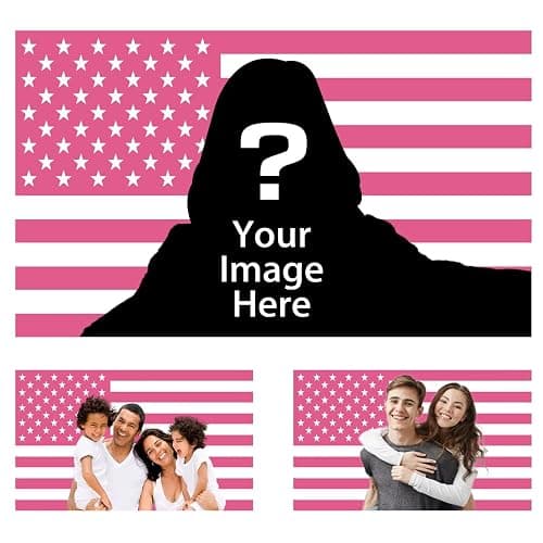Custom Flag 3x5 Ft Pink Patriotic Decor Room Flag - Image 1