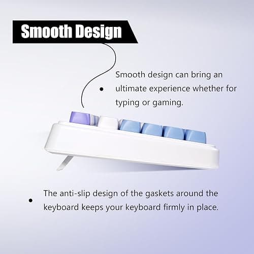 Bangsanth Wireless Keyboard, RGB Gaming Keyboard, Tri-mode BT5.0/2.4GHz/USB-C, 99-Key Creamy, Anti-ghosting Keys, Compatible with PC, Mac, Gaming Consoles, UK Layout thumbnail 5