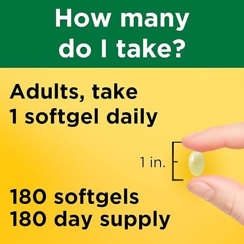 Vitamin E 180 mg (400 IU) dl-Alpha Softgels, 180 Count for Antioxidant Support thumbnail 6