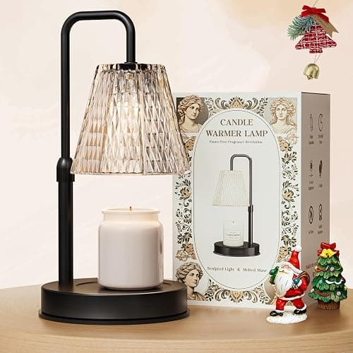 Candle Warmer Lamp with Timer – Dimmable Wax Warmer for Room Decor, Height Adjustable Candle Lamp for Mom Christmas Gifts, Birthday Gifts for Women, House warming Gifts for New Home Decor with 2 Bulbs - Image 1