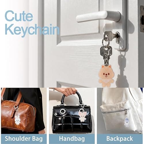 8PCS SK-Z Cartoon Keychains, Acrylic Animal Key Rings, Cute Cartoon Pendant Key Chain for Stray Fans thumbnail 5