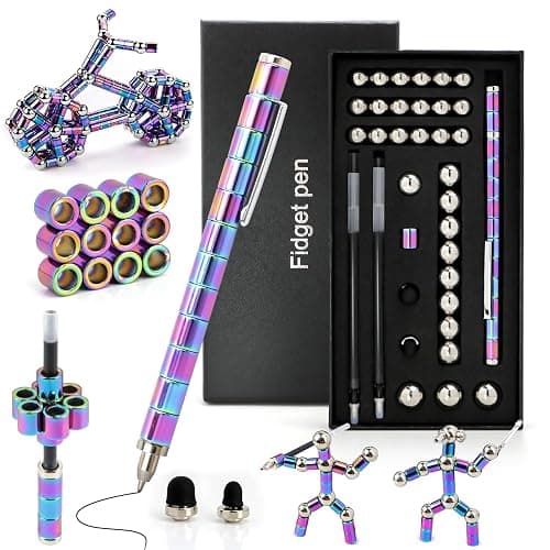 Big Magnetic Fidget Pen Men Women Novelty Gifts Adult Magnet Toys Cool Pen Teenage Boys Girls Birthday Gift Ideas for Him Dad Christmas Stocking Fillers Presents for Teens 10 11 13 15 16 18 Year Old - Image 1