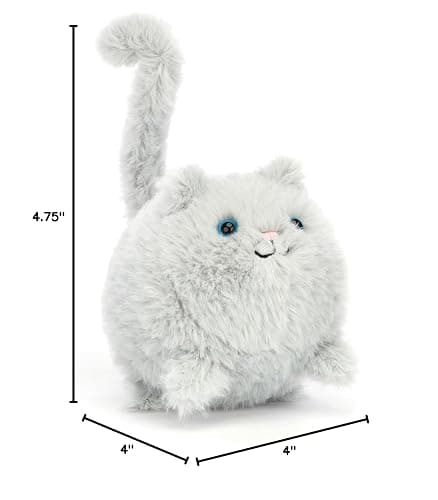 Jellycat Kitten Caboodle, Grey Stuffed Animal, 4 inches - Cats and Kittens Plush Toy - Classic Children's Gift - Grey thumbnail 2