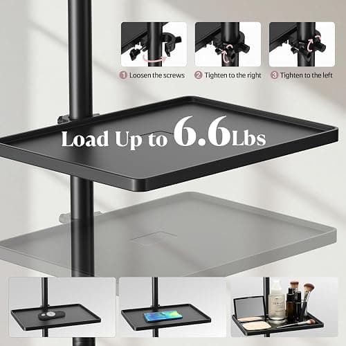 Mznoo Lash Light, Half Moon Lamp with Tool Tray, LED Moon Light for Eyelash Extensions, Flexible and Adjustable Color Modes, Suitable for Beauty Salons and Beginner DIY (Black) thumbnail 5