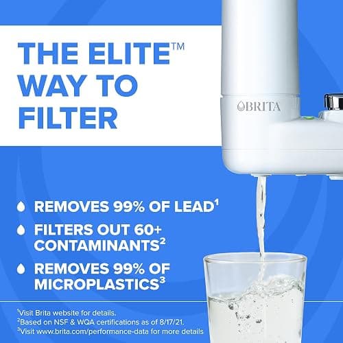 Brita Tap Water Purifier Filter System, Filter Change Reminder, Fits Standard Faucets Only, Complete, White | No-Wait Filtration, Easy Install, Multi-Use Tap Water Filter for Kitchens, Bathrooms & Small Spaces thumbnail 2