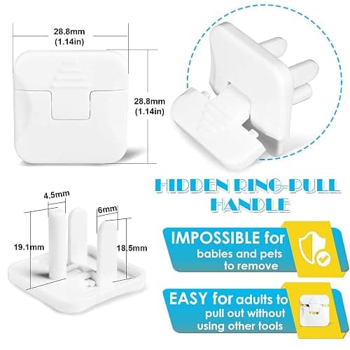 Outlet Covers Babepai 38-Pack White Child Proof Electrical Protector Safety Improved Baby Safety Plug Covers thumbnail 2