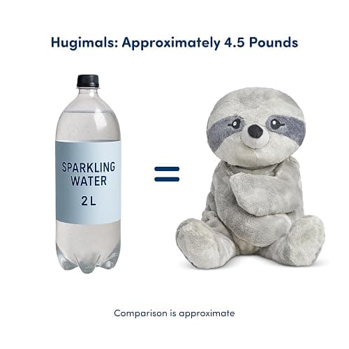 HUGIMALS Sam The Sloth 20 Inch 4.5 lb Heavy Cute Sensory Weighted Comfort Plush | Large Unscented Washable Self Care Calming Stuffed Animal for Kids, Teens and Adults thumbnail 3