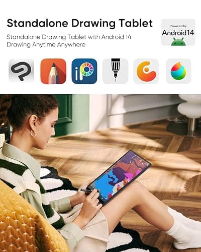 XPPen Standalone Drawing Tablet No Computer Needed Magic Drawing Pad with 16384 Pressure Levels X3 Pro Slim Pencil 12.2-inch Digital Art Tablet with Paper-Like Screen, 8GB + 256GB Portable for Artists thumbnail 3