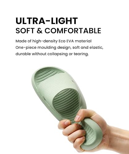 Anmerl Shower Shoes for Men and Women, Soft Lightweight Quick-Drying & Non-Slip House Slippers Slides for Bathroom, Pool, Beach, Indoor & Outdoor thumbnail 5