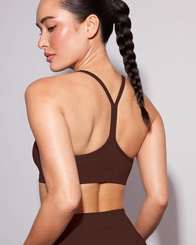 PAVOI ACTIVE Yoga Racerback Bras for Women - Buttery Soft Low Support Scoop Neck Y-Back Thin Strap Sports Bra - FlexFlow thumbnail 2