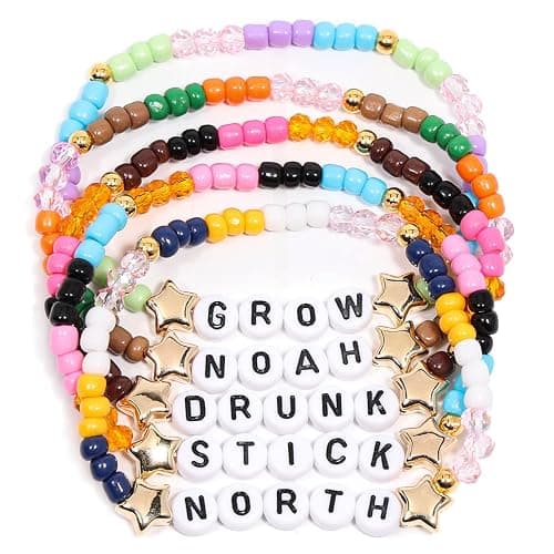 AICase for Noah Merch Gifts Inspired Bracelets 5 Pcs Stackable | Stretch Beaded Friendship Bracelets Concert Outfit Vinyl Poster Sticker Merchandise Gifts for Fans Women Birthday Christmas - Image 1
