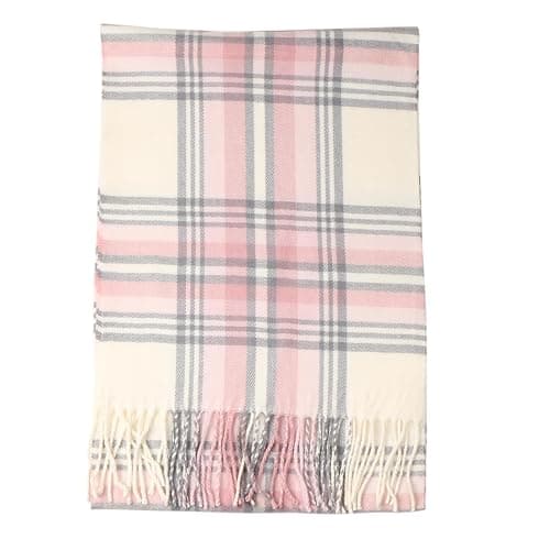 TZ Promise Men Women Tartan Plaid Cashmere Feel Classic Soft Warm Winter Scarf For Cold Weather thumbnail 2