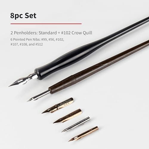 Speedball Sketching Set with Penholders and Pens, Set of 8 (SB2964), Black thumbnail 4