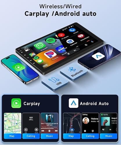 8Core 4+64G Car Radio for Ford F150 2009 2010 2011 2012 Wireless Carplay Android Auto,9" IPS Radio,Android/GPS WiFi/32EQ DSP/59UI/Bluetooth5.0/SWC/Backup Camera for F150 Radio Upgrade thumbnail 3