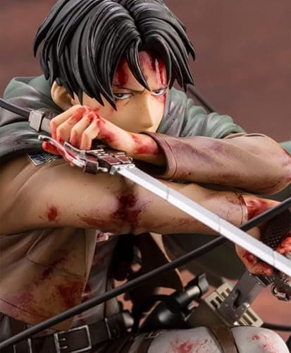 Puruuige Levi Anime Figure 5.9'' Bloody Levi Captain Scene Model PVC Collectible Sculpture Gifts thumbnail 2