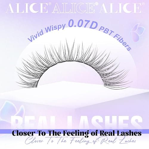 Natural Lash Clusters Wispy Lash Extensions Short 10-14mm DIY Cluster Eyelash Extension C Curl 280pcs Soft Thin Band Individual Lashes by ALICE thumbnail 3