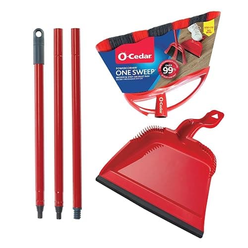 O-Cedar One Sweep Broom & Step-On Dustpan Set | Patented Wave Bristles Remove Over 99% of Dirt in One Pass | Lightweight & Quiet for Pet-Friendly Cleaning thumbnail 22