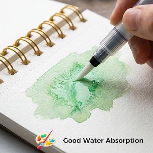35 Sheets Watercolor Paper Pad 3.5x5.5 Inch, 140 lb/300 GSM Cold Press Water Color Paper Spiral Bound Watercolor Sketchbook for Art Painting Drawing Mixed Media Gifts for Artists Beginners(2 Pack) thumbnail 4