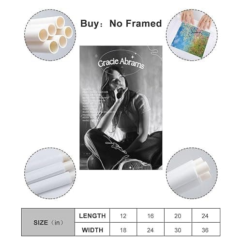 SAVOMA Gracie Abrams Good Riddance 3 Canvas Poster Wall Decorative Art Painting Living Room Bedroom Decoration Gift Unframe-style12x18inch(30x45cm) thumbnail 2