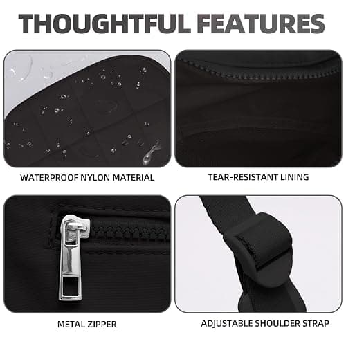 Puffer Crescent Shoulder Bag for Women, Small Puffy Purse for Women, Nylon Quilted Shoulder Purses with Adjustable Strap thumbnail 5
