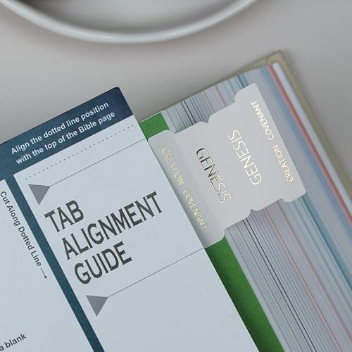 UPAFEXXI-Laminated Bible Tabs with Book Summaries(Gold Foil Embossed Lettering), Bible Tabs for Women and Men, Reposition Large Print Stickers, Easy to Read, 80Chapters Labels for Easy Navigation thumbnail 4