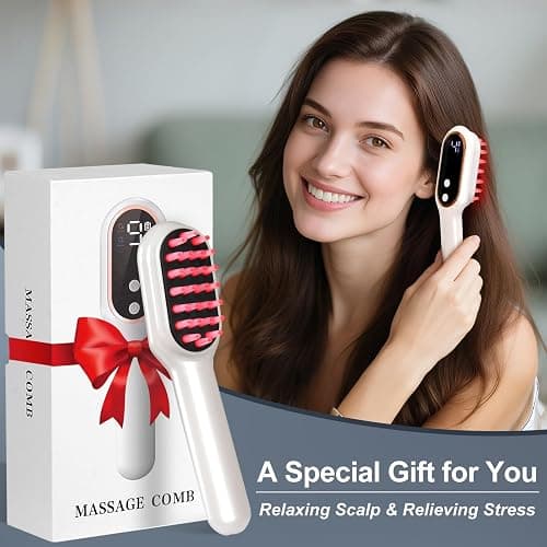 2026 Upgrade Laser Therapy Hair Growth Comb, Red Light Hair Brush, Red Light Therapy for Hair Growth & Hair Care for Thicker, Healthier Hair thumbnail 7