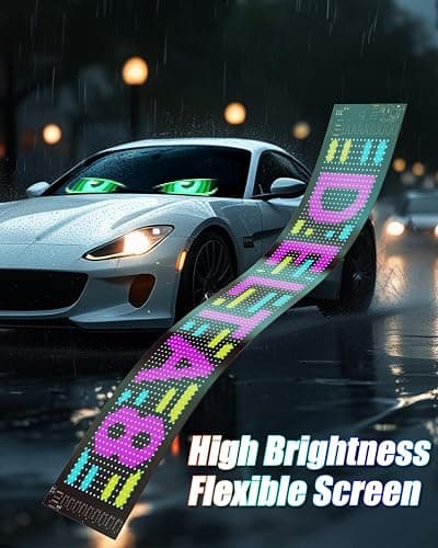 Devil Eyes Light for Windshield: 23.4"x4.7" Programmable LED Signs with APP & Remote Control - 5V USB Digital Lighting Display, LED Eyes for Cars, SUVs & Trucks (1 Pcs) thumbnail 3