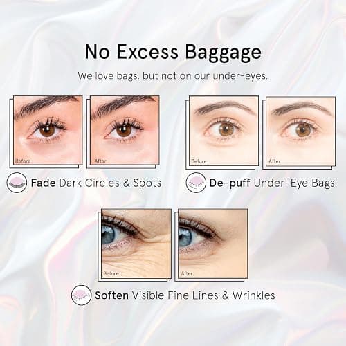 grace & stella Peptide Under Eye Patches with Niacinamide & Rice Extract - Firming Eye Masks for Dark Circles and Puffiness - Stocking Stuffers Under 10 - Vegan, Cruelty-Free (White, 6 Pairs) thumbnail 4