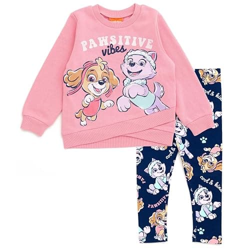 Paw Patrol Crossover Fleece Sweatshirt and Leggings Outfit Set Infant to Little Kid Sizes (12 Months - 7-8) - Image 1
