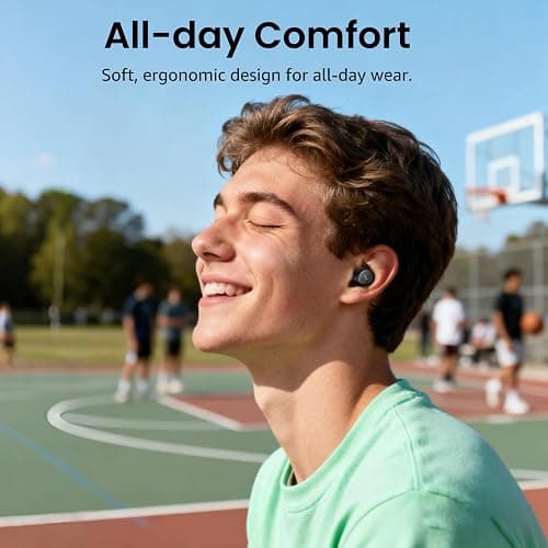 TOZO A1 Wireless Earbuds Bluetooth 5.3 Light Weight in Ear IPX5 Waterproof Headphones 2 Mic for AI Calls, Immersive Premium Sound Bass Headset with Charging Case, 32 Presets EQ Customization via App thumbnail 7