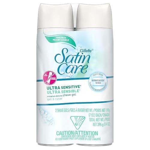 Gillette Satin Care Ultra Sensitive Shave Gel for Women, Pack of 2, 7oz Each, Frangrance Free thumbnail 8