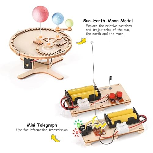 STEM Science Kits for Kids Age 8-10 8-12, Wood Building Crafts Kits for Boy | STEM Toys for Ages 8-13 9 10 11 12-14 Year Old Gifts Ideas, Science Engineering Experiment Kit 5-7, 3D Puzzles Projects 10-12 thumbnail 4