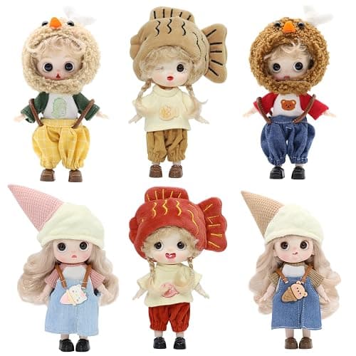 BJD Blind Box Cute Figures, Collectible Poseable OB11 Doll with 1/12 Scale Removable Clothes，Surprise Gift Single Random Mystery Box-Japanese Foodie Fun Series - Image 1