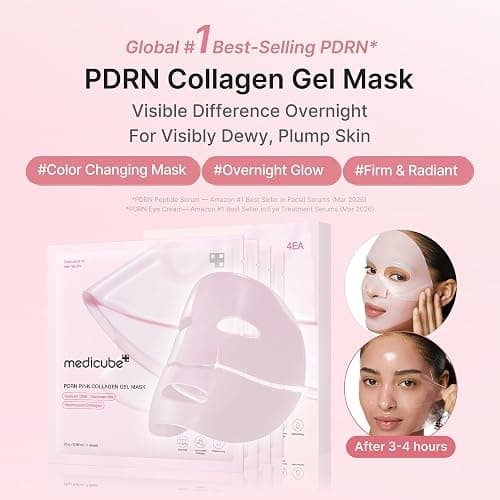 medicube Jelly Gel Mask with Salmon DNA PDRN Pink Collagen, 4EA | Overnight Face Mask for Glass Glow Skin - Elasticity, Hydrating, Firming and Moisturizing, Korean Skincare, 28g x 4ea thumbnail 2