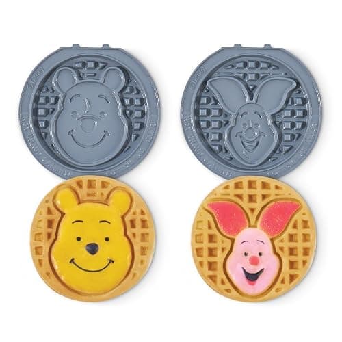 Disney Dash MultiMaker® Mini System Removable Plate Set - Ceramic Coating Replacement Plates for Waffle Breakfast - Waffle Maker Not Included - 4-Inch - 2-Pack - Winnie the Pooh & Piglet - Image 1
