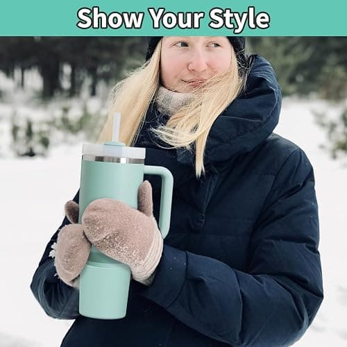 WUQID Higher Silicone Boot Compatible with Stanley Quencher H2.0 & IceFlow Flip & ProTour 40oz 30oz 20oz 14oz, Fit Same Diameter 14oz 20oz 30oz 40oz Tumbler Cups Anti-Slip Bottle Bottom Sleeve Cover thumbnail 5